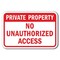Signmission Safety Sign, 12 in Height, Aluminum, Private Prop - No Un A A-1218 Private Prop - No Un A - alternate 1